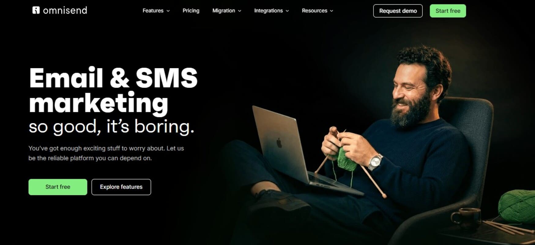 Moosend alternatives: Omnisend home page
