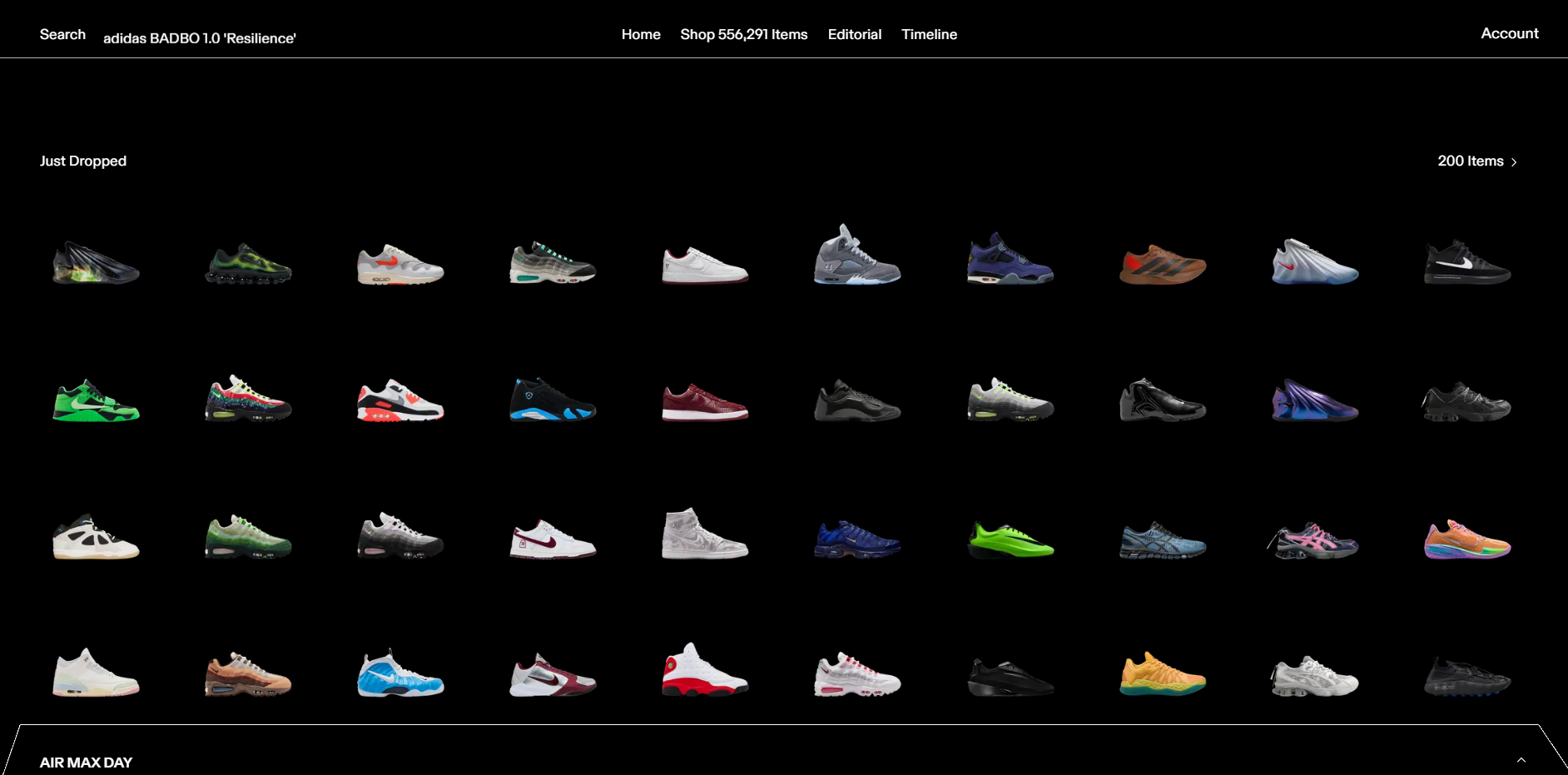 How to sell shoes online: GOAT home page