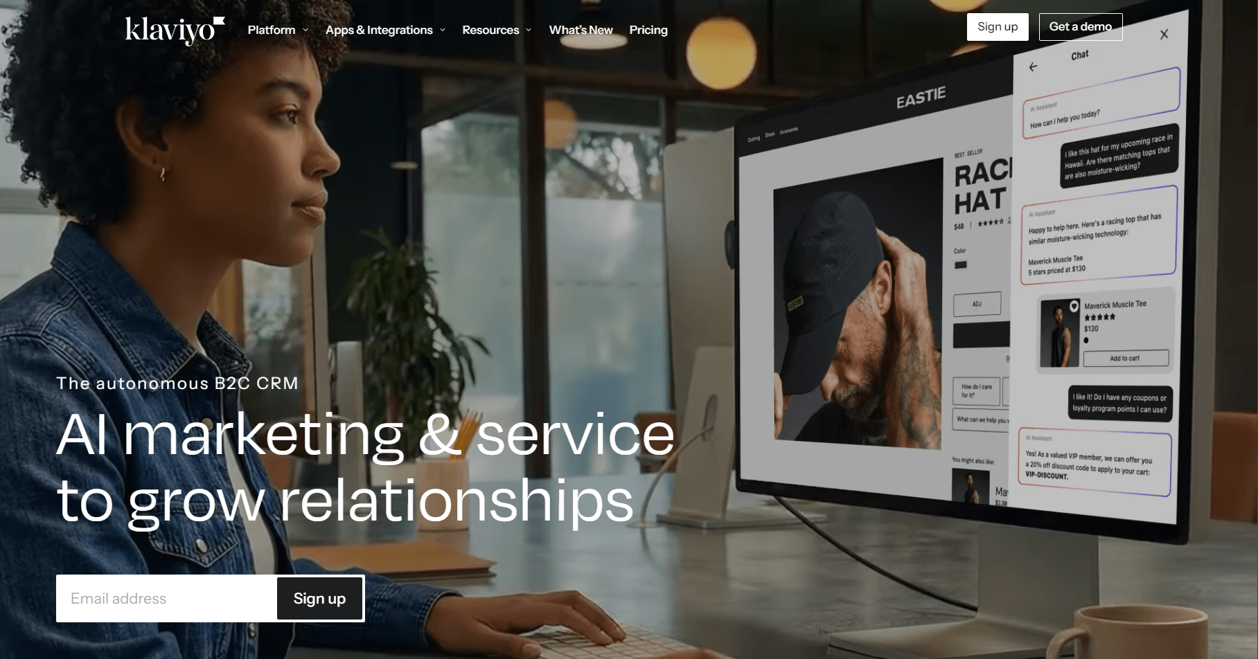 Kit alternatives: Klaviyo home page