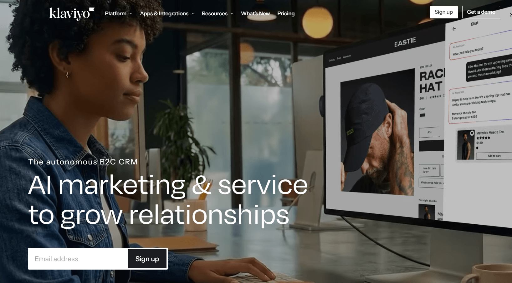 Sender alternatives: Klaviyo home page
