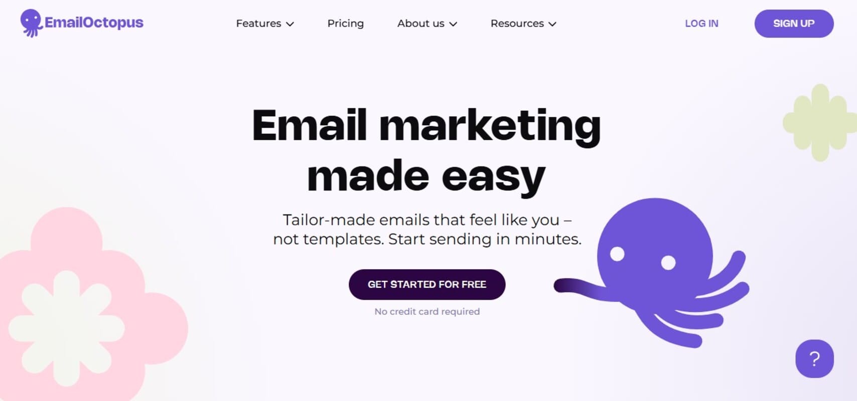 Dotdigital alternatives: EmailOctopus home page