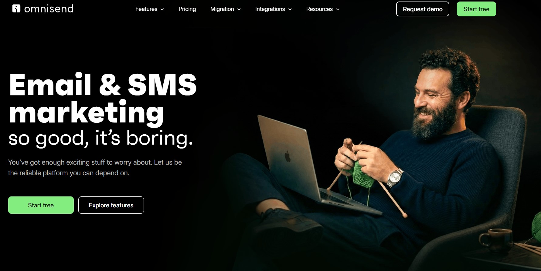 Campaign Monitor alternatives: Omnisend home page