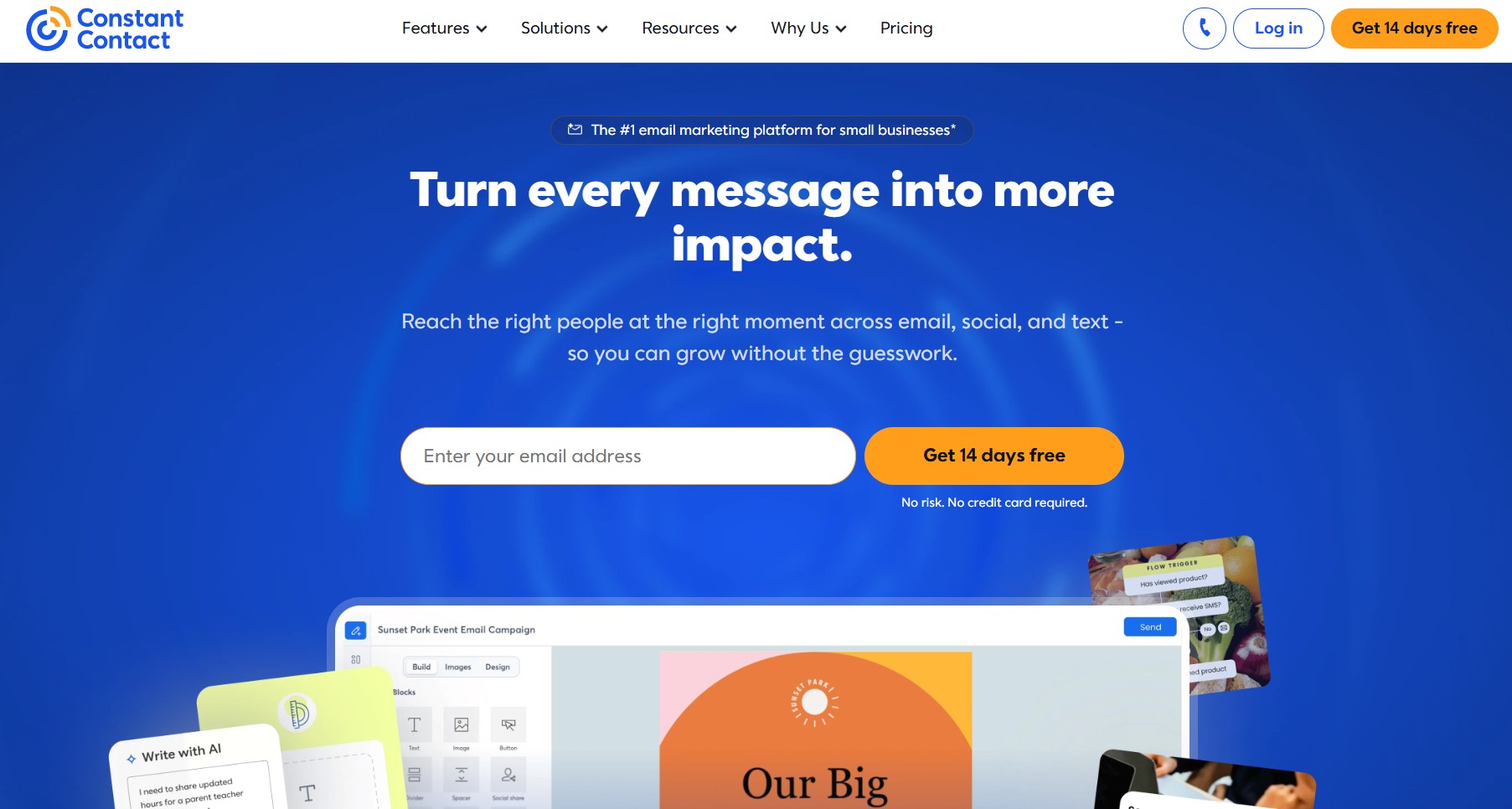 Campaign Monitor alternatives: Constant Contact home page