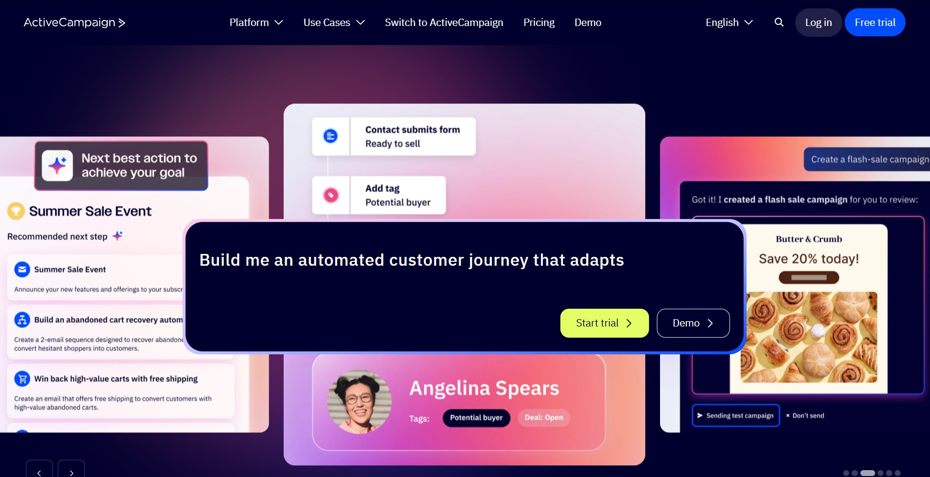 Campaign Monitor alternatives: ActiveCampaign home page
