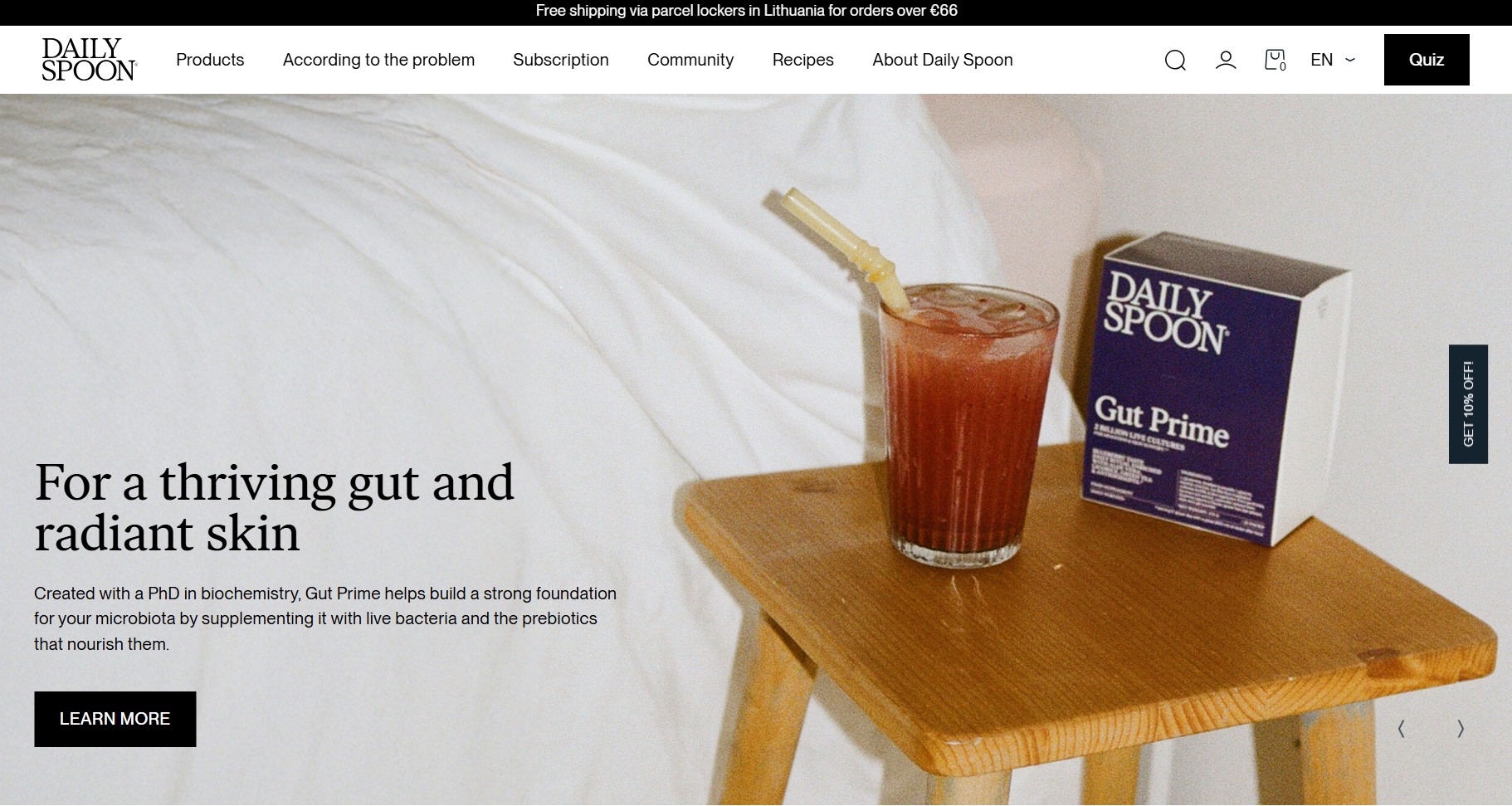 Ecommerce website examples: daily spoon home page