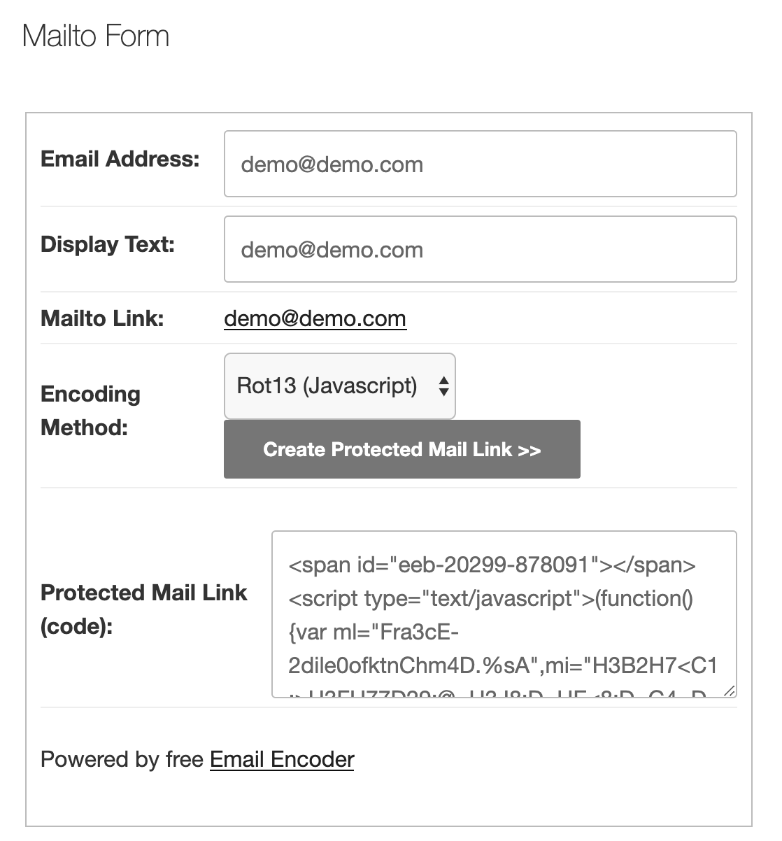 Link to an email in WordPress: Email Encoder