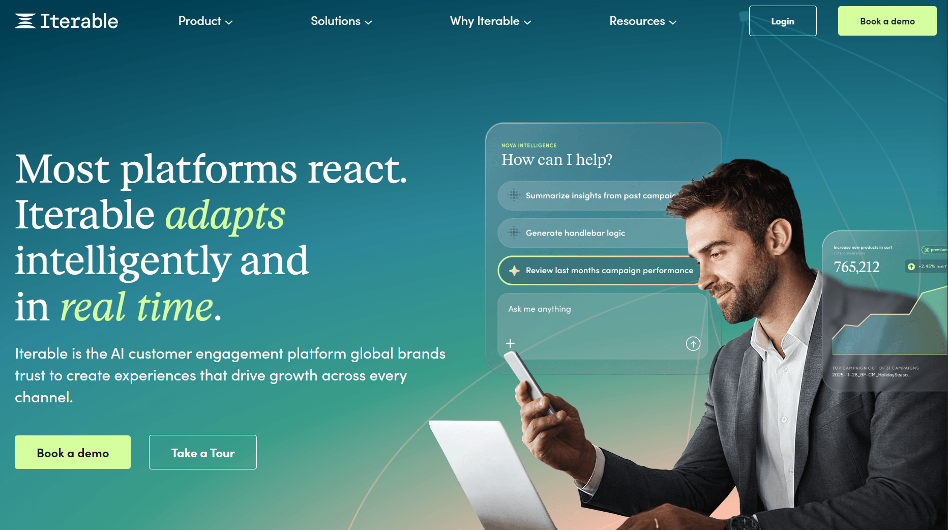 Attentive alternatives: Iterable home page