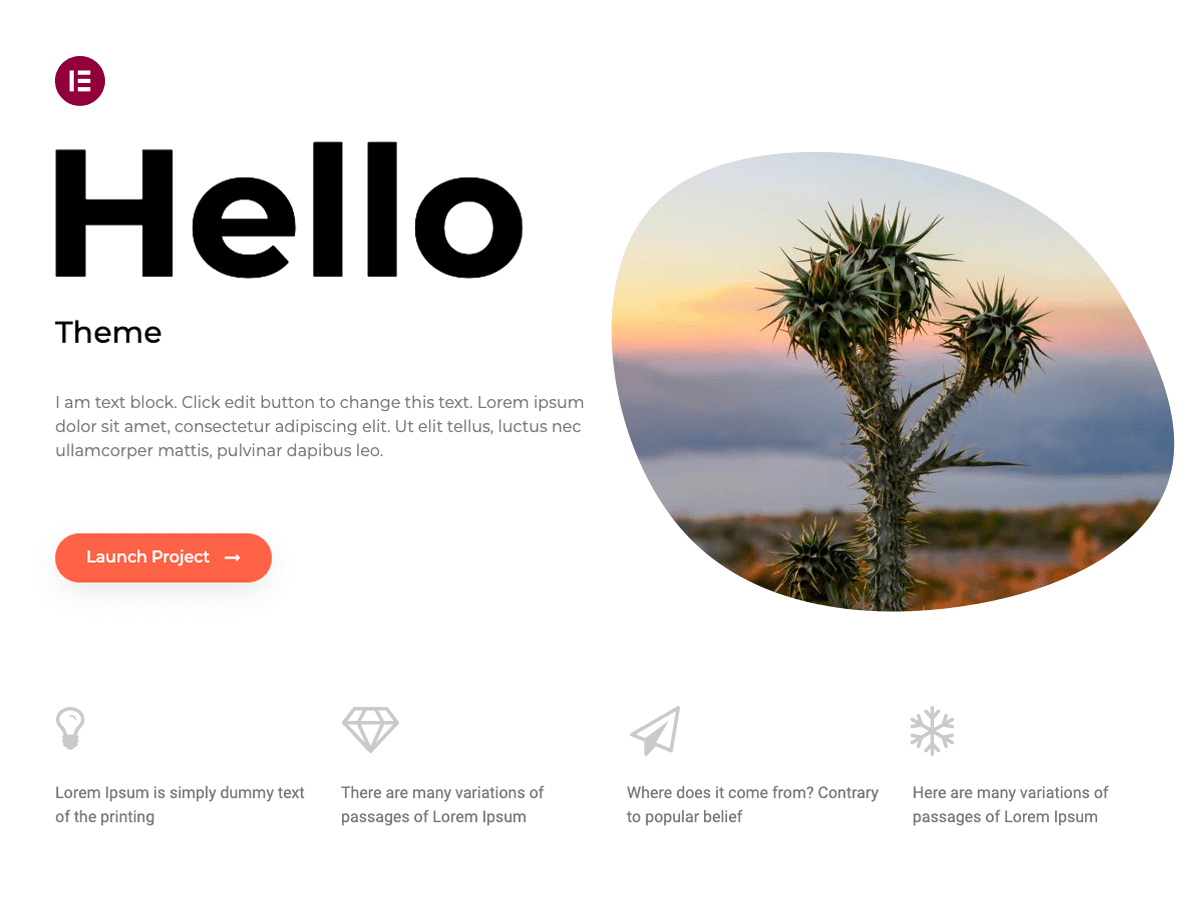 WordPress ecommerce themes: Hello Elementor demo