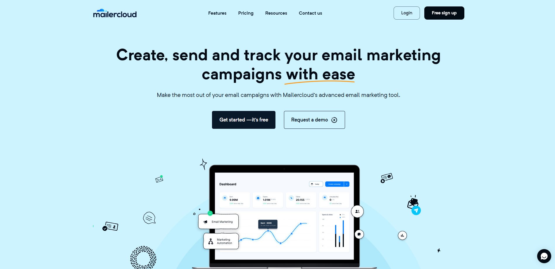 Campaign Monitor alternatives: Mailercloud home page