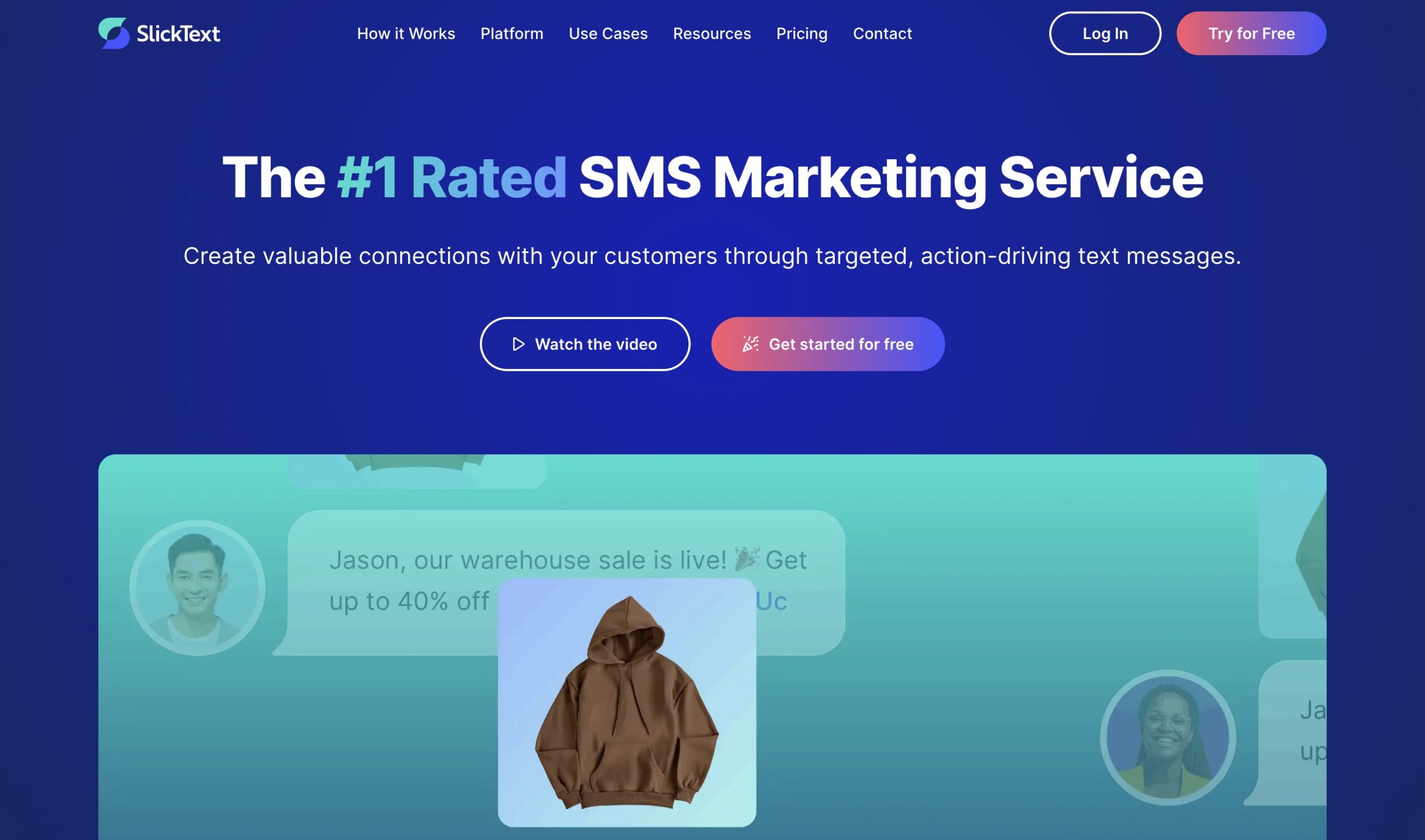 EZ texting alternatives: SlickText home page
