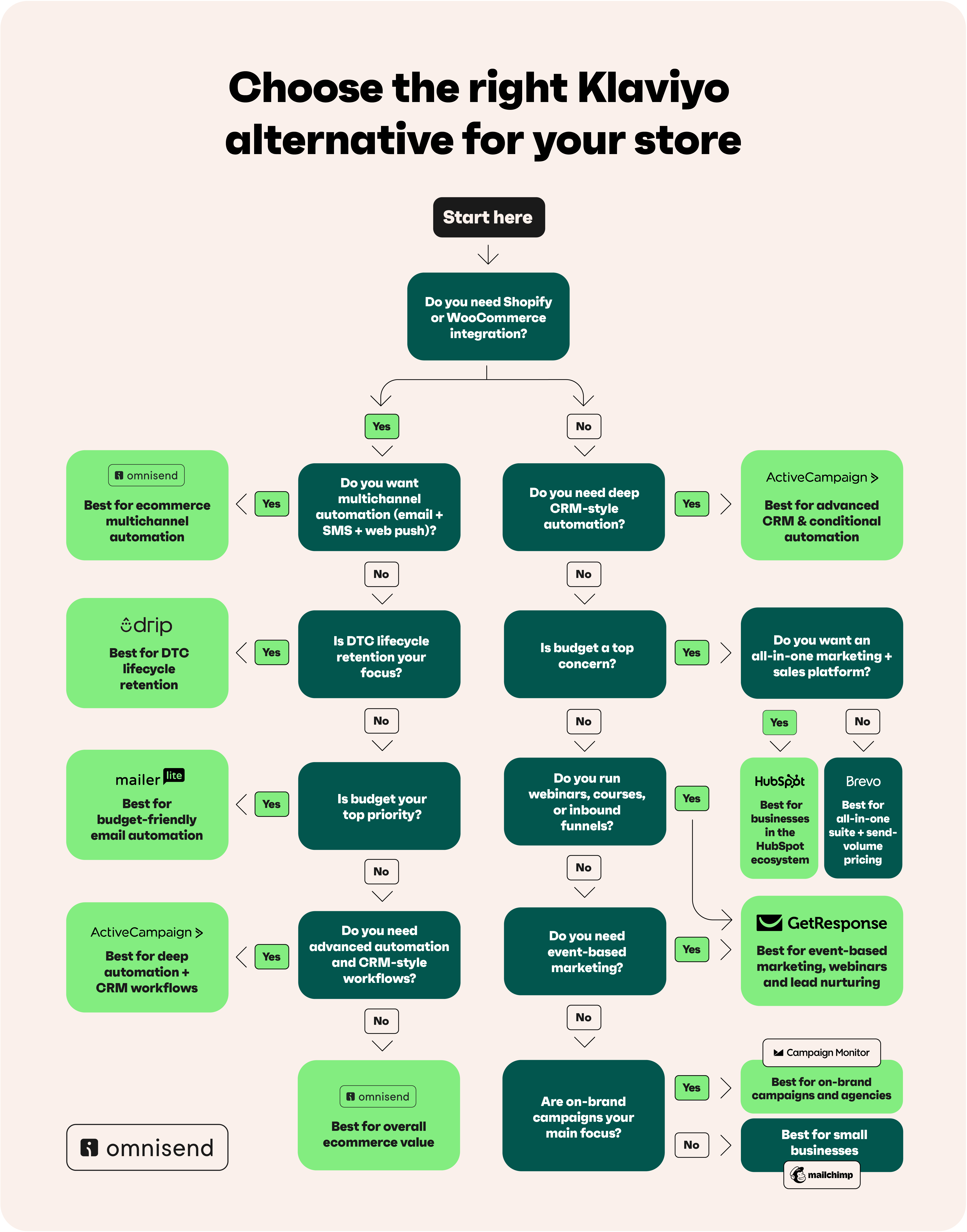 10 Best Klaviyo Alternatives for Ecommerce (+Decision Tree)
