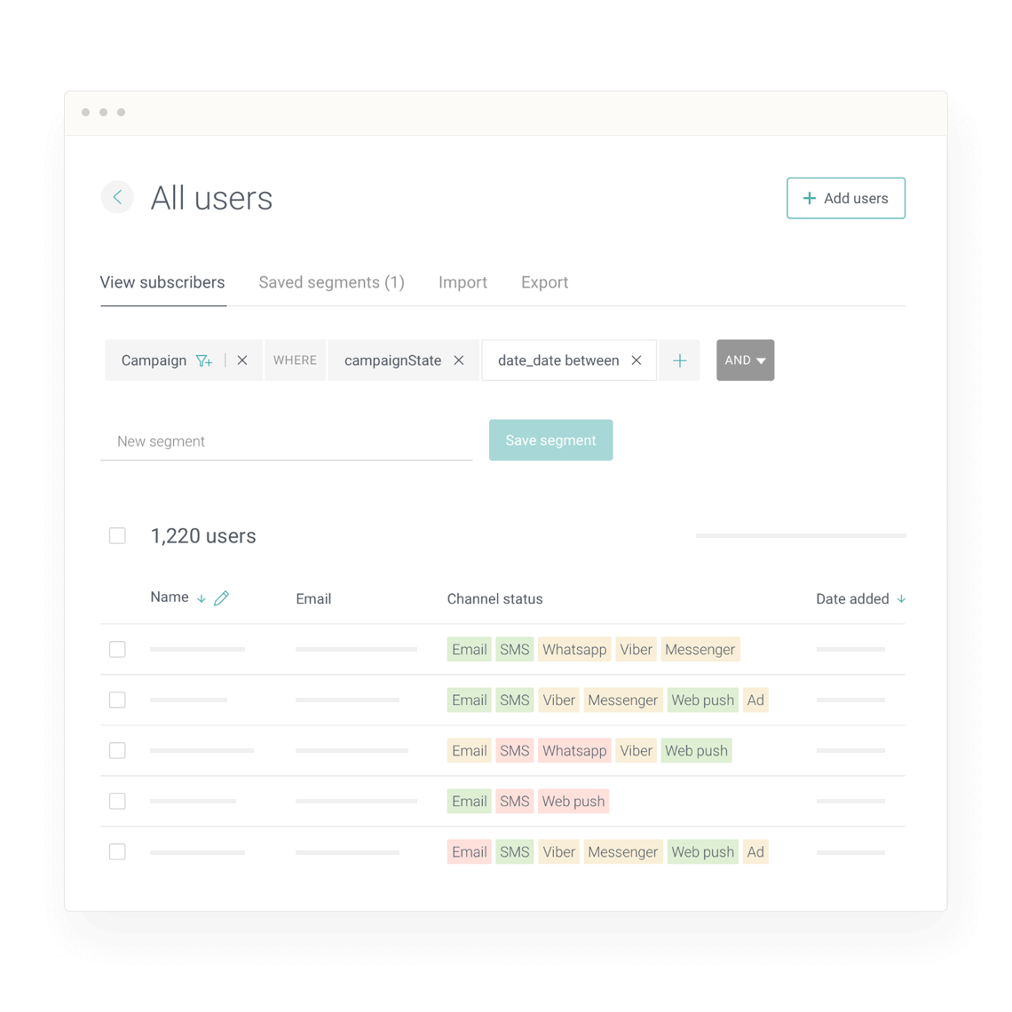 Advanced Segmentation Features