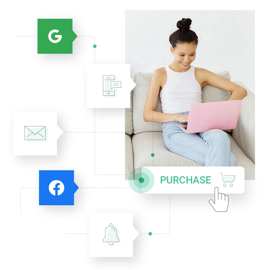 Get SMS, email, push & much more