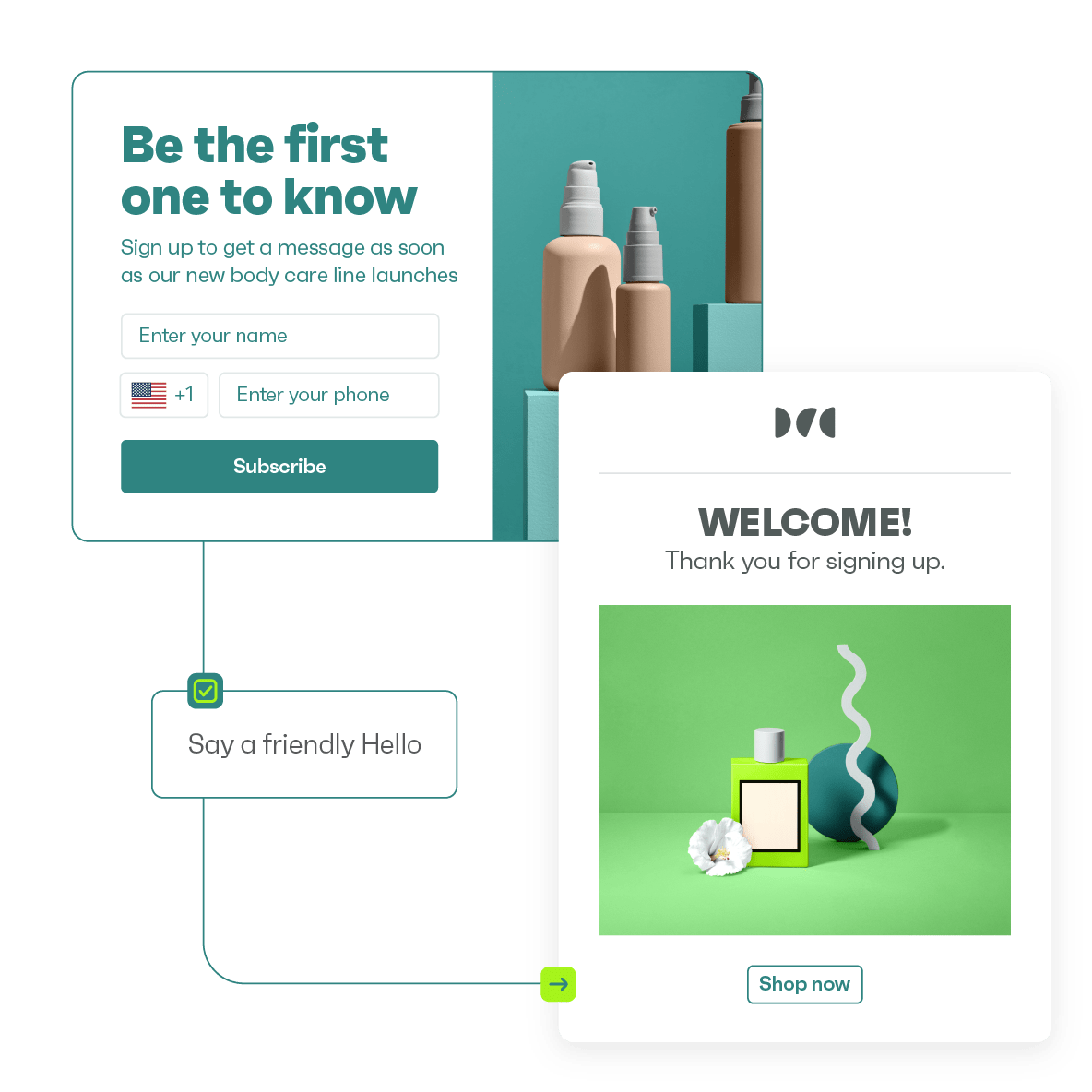 New subscriber to first sale, automatically