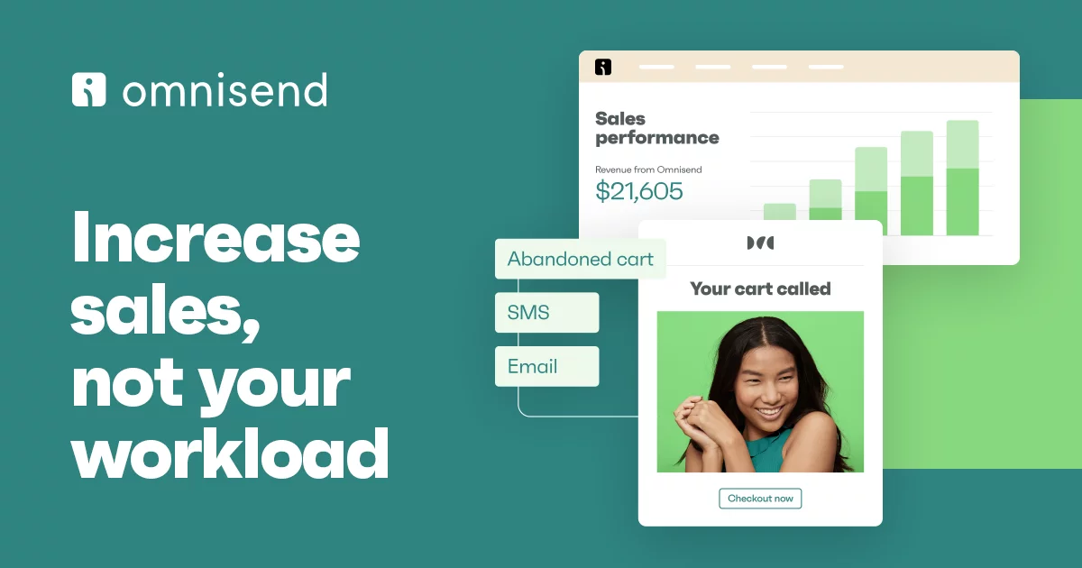 An image promoting Omnisend, a company that offers marketing automation tools.