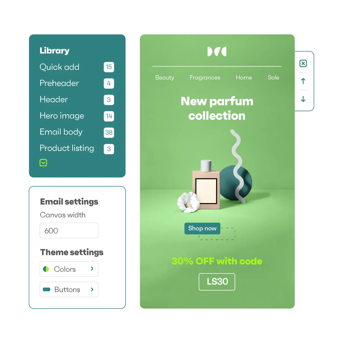 Create on-brand, shoppable emails in no time