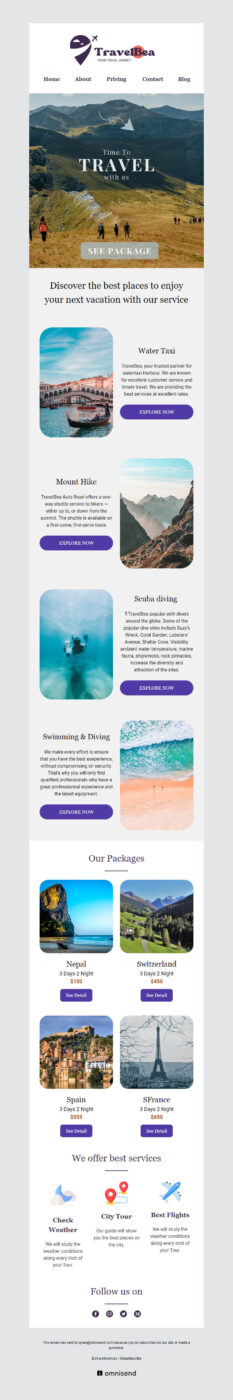travel newsletter template