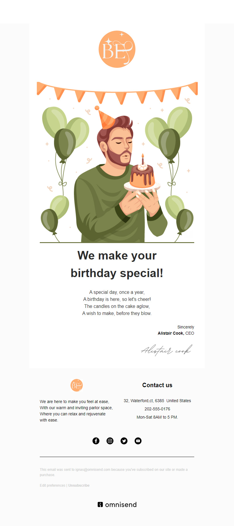birthday newsletter
