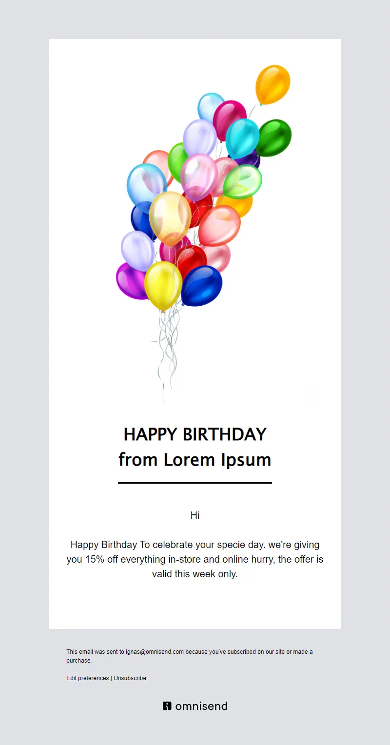 birthday newsletter