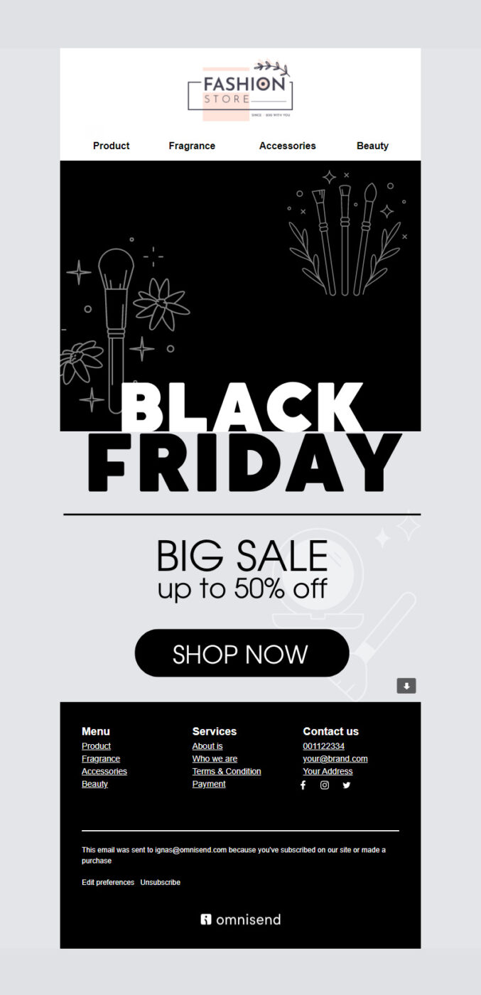 Email template Black friday