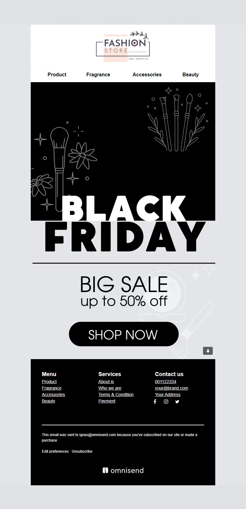Email template Black friday
