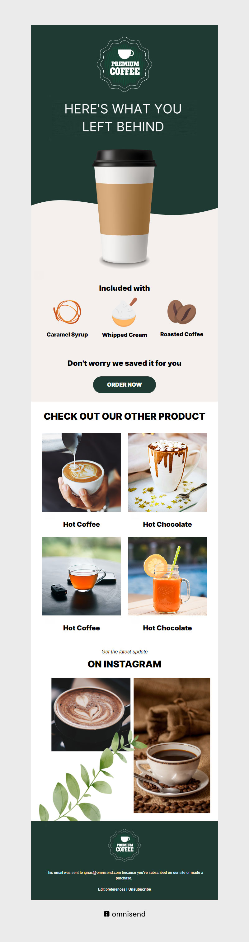 coffee newsletter template