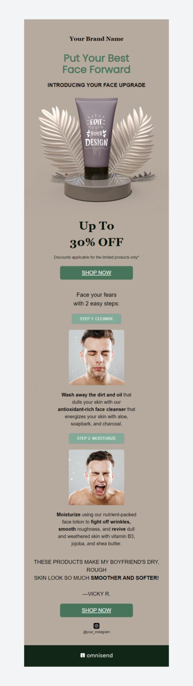 Newsletter template. Face