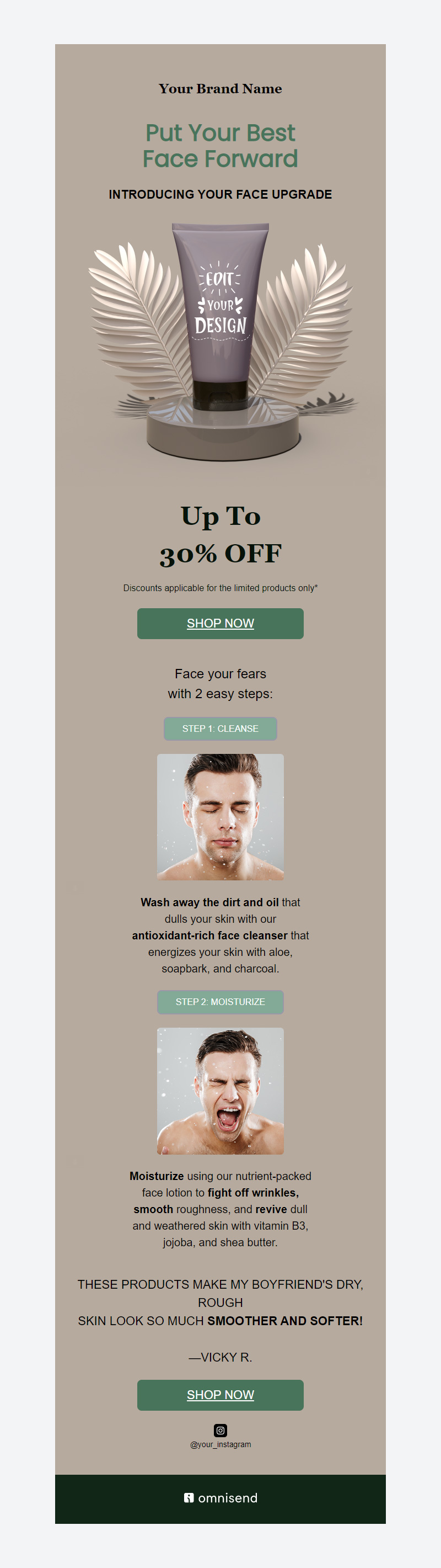 Newsletter template. Face
