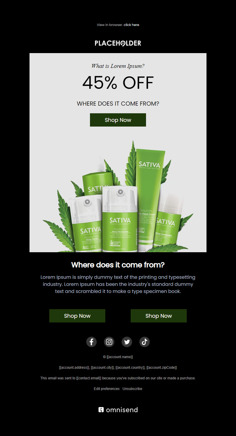 Skin care templates