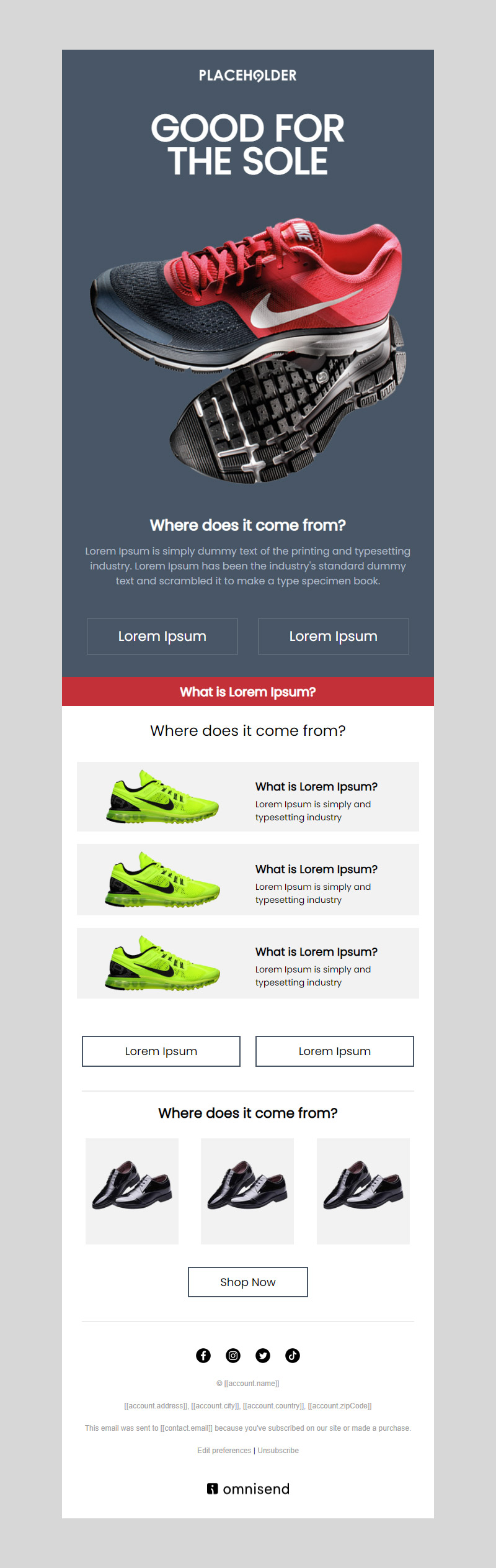 Accessories newsletter templates