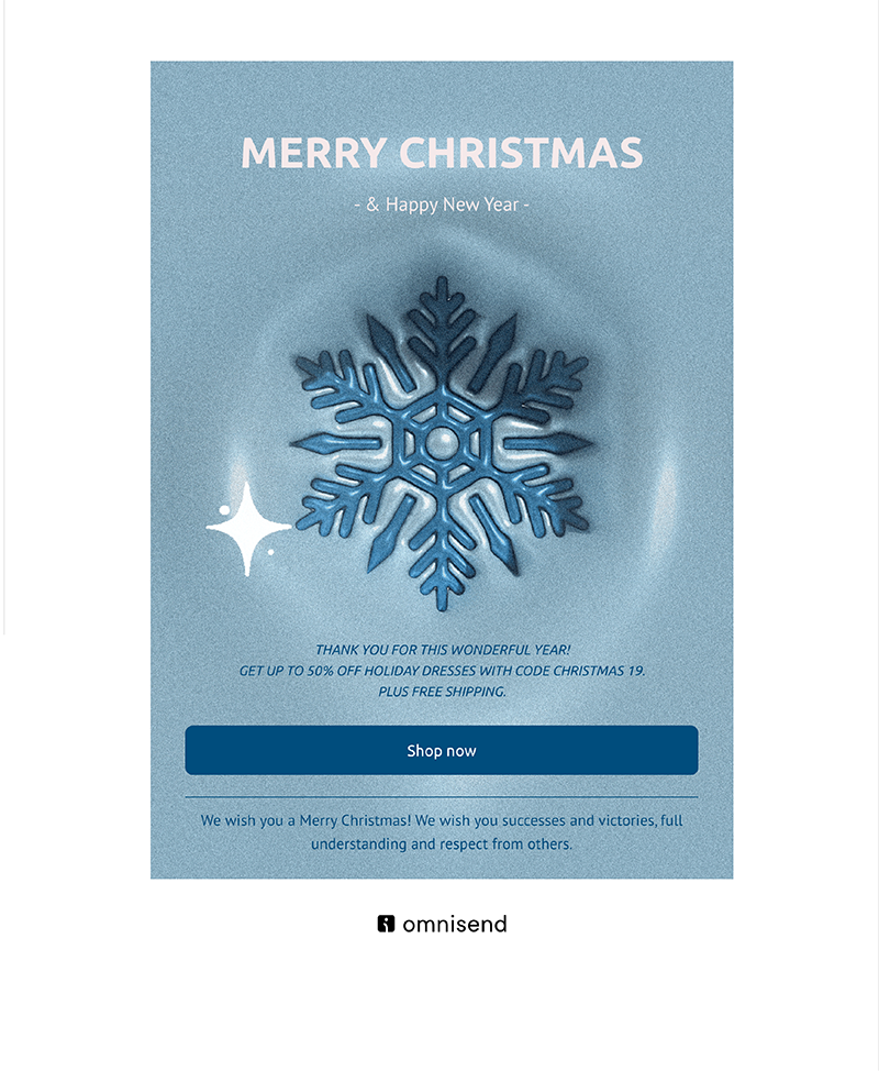 Merry Christmas email newsletter template
