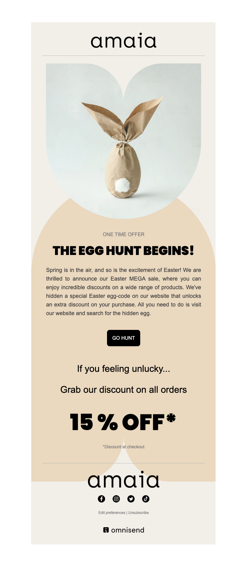 Easter email newsletter template