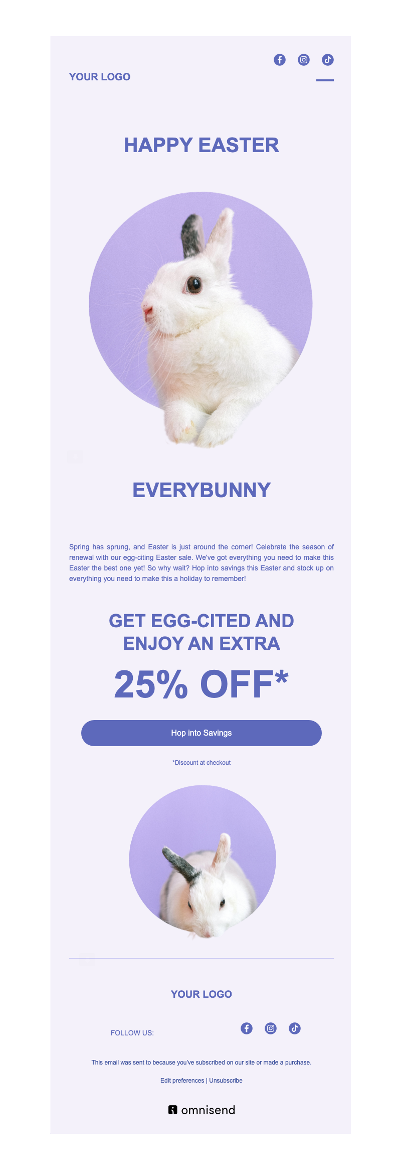 Easter email newsletter templates