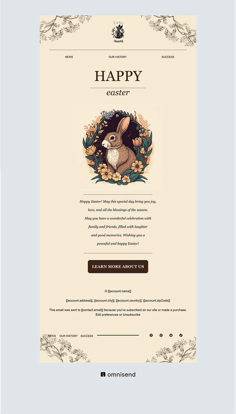 Omnisend | Easter email newsletter template
