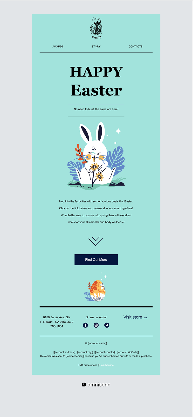 Easter email newsletter template
