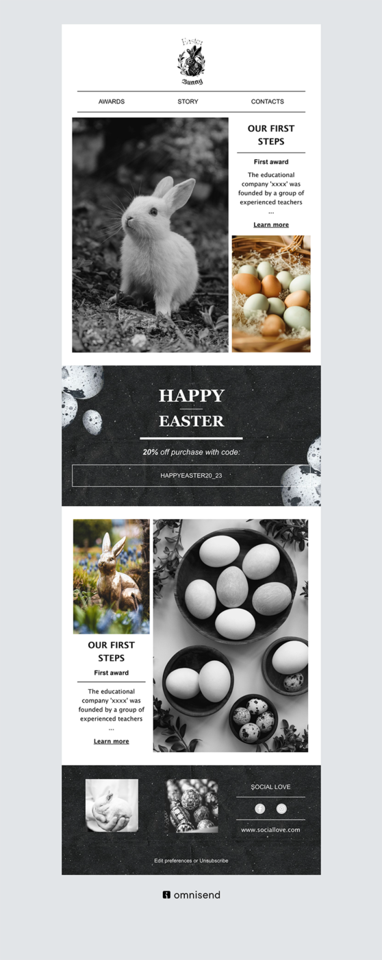 Easter newsletter template