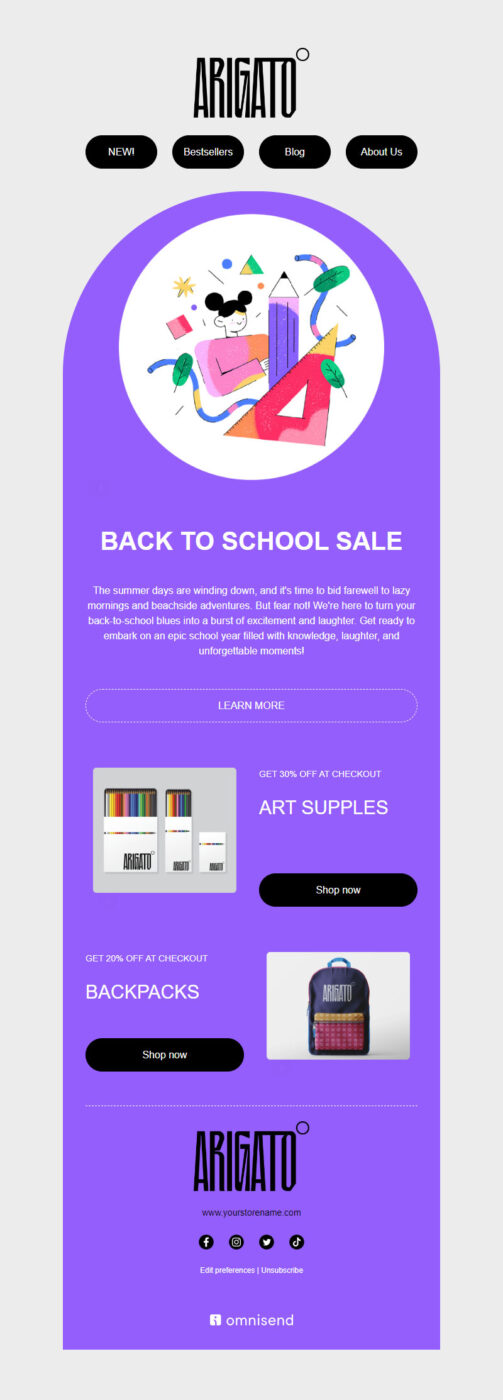 Accessories email templates