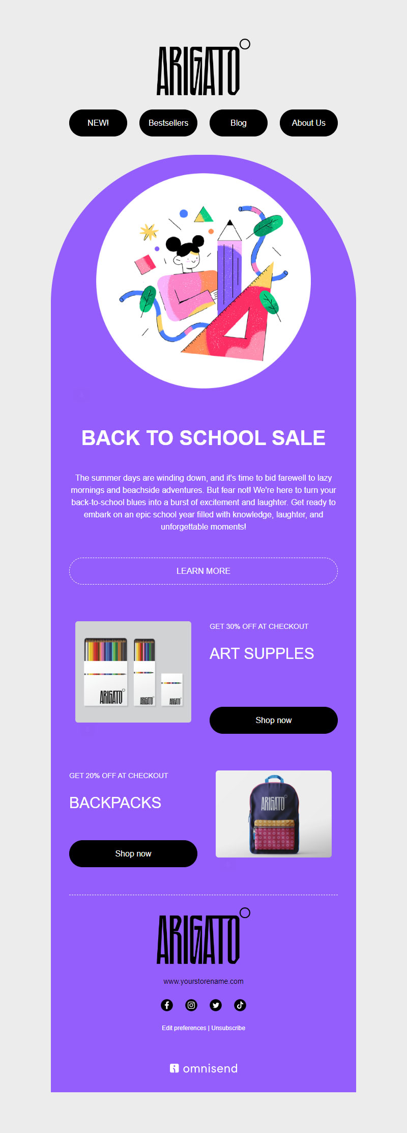 Accessories email templates