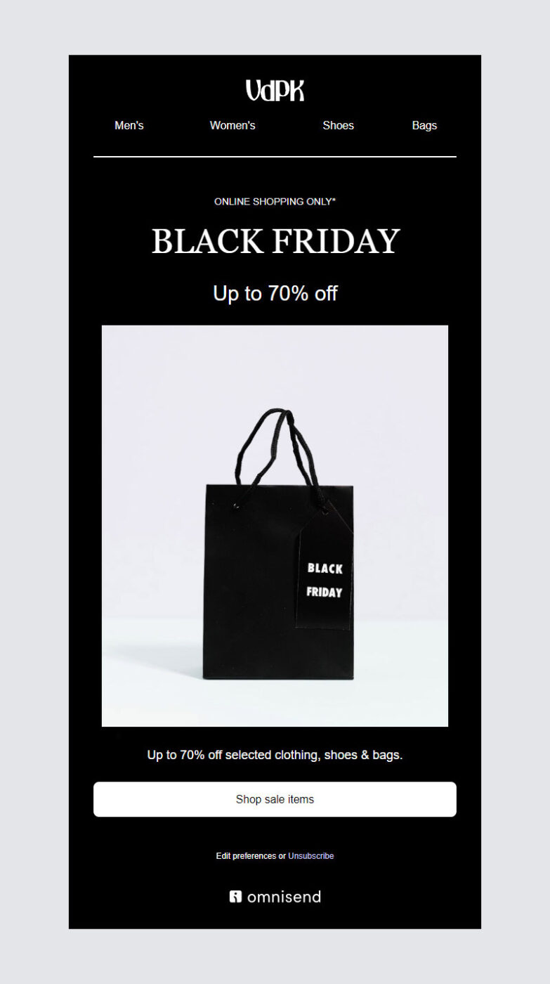 shopping bag black Friday super sale social media banner template