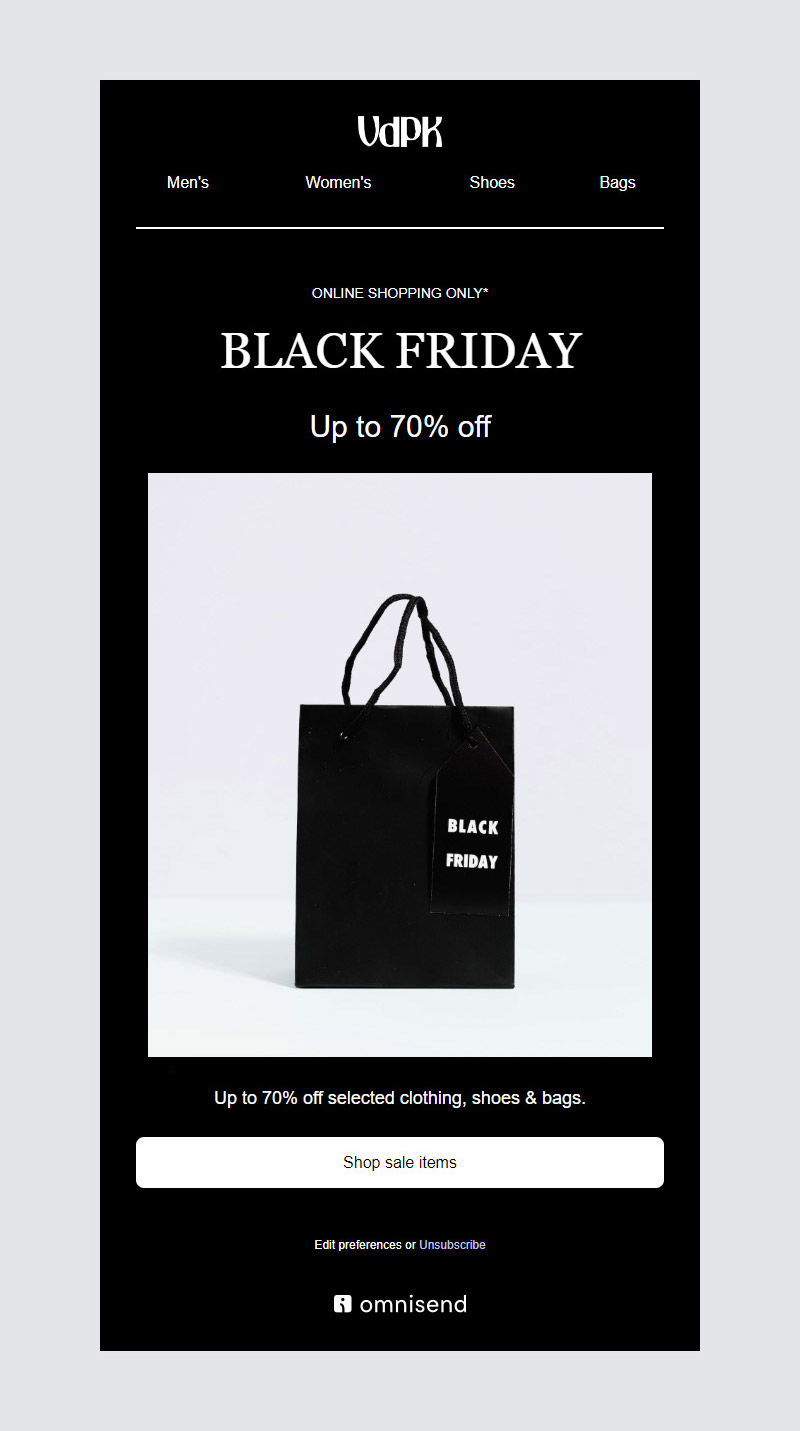 black friday sale email newsletter template