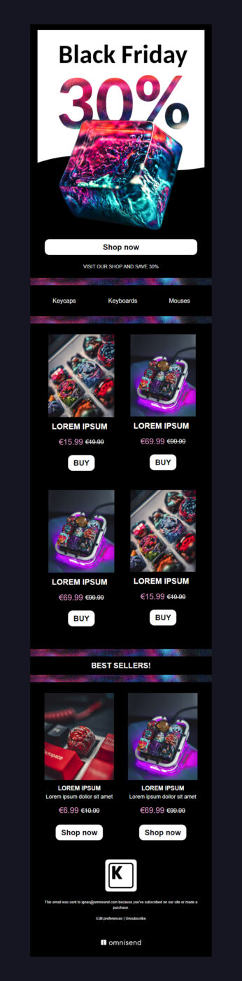Black Friday email