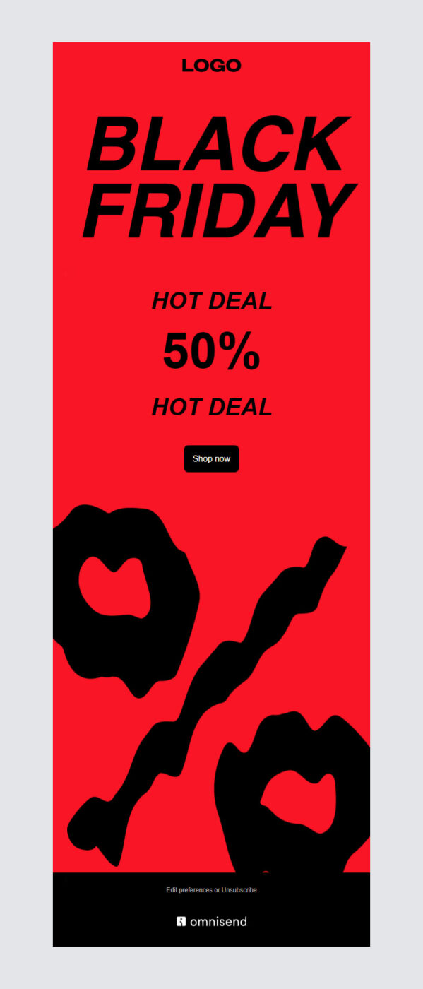 Black Friday newsletter template