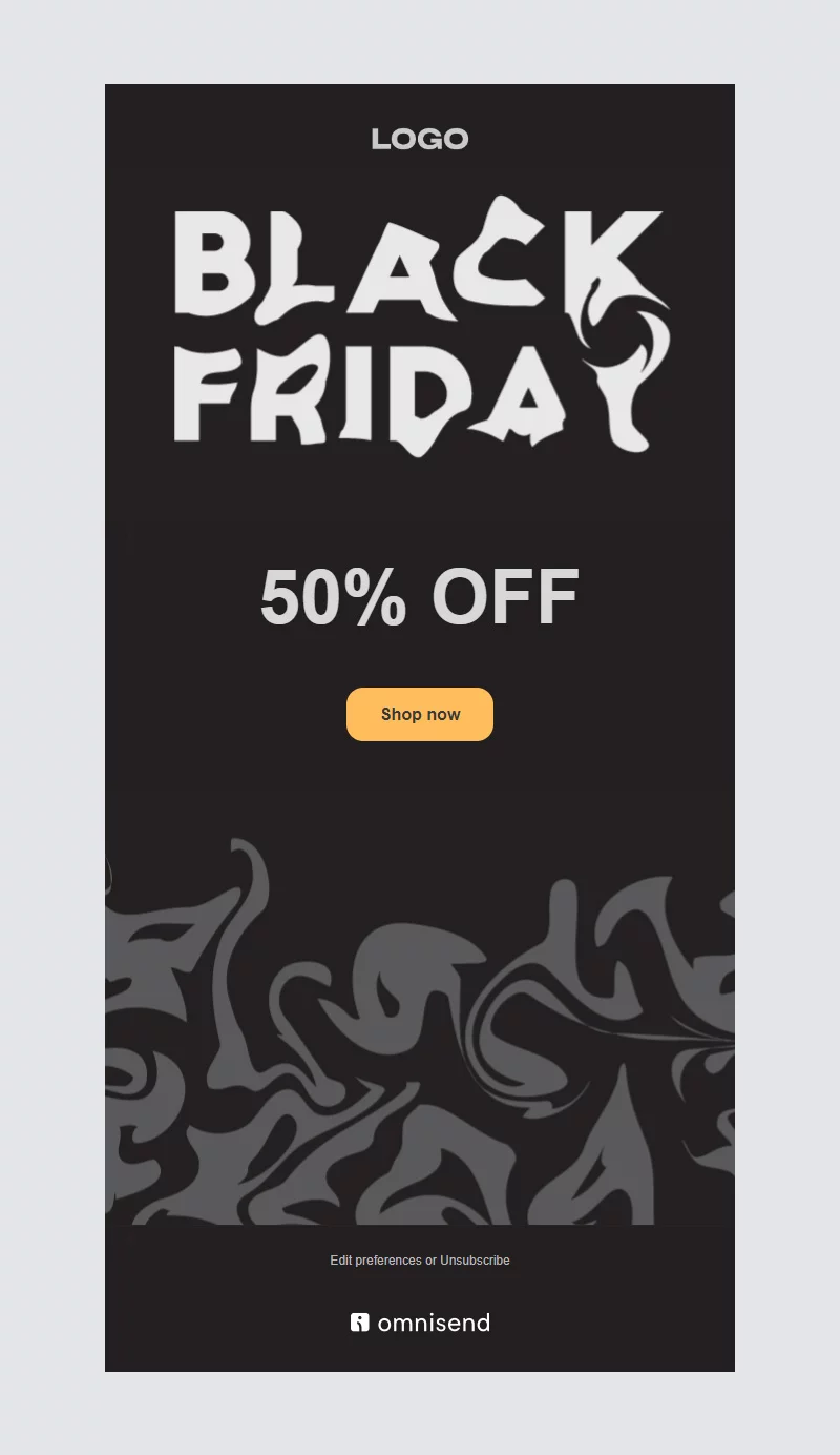 Black Friday newsletter