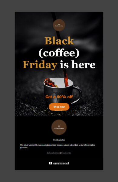 Free and Customizable Black Friday Newsletter Templates