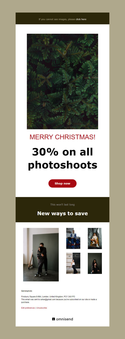 Christmas email template