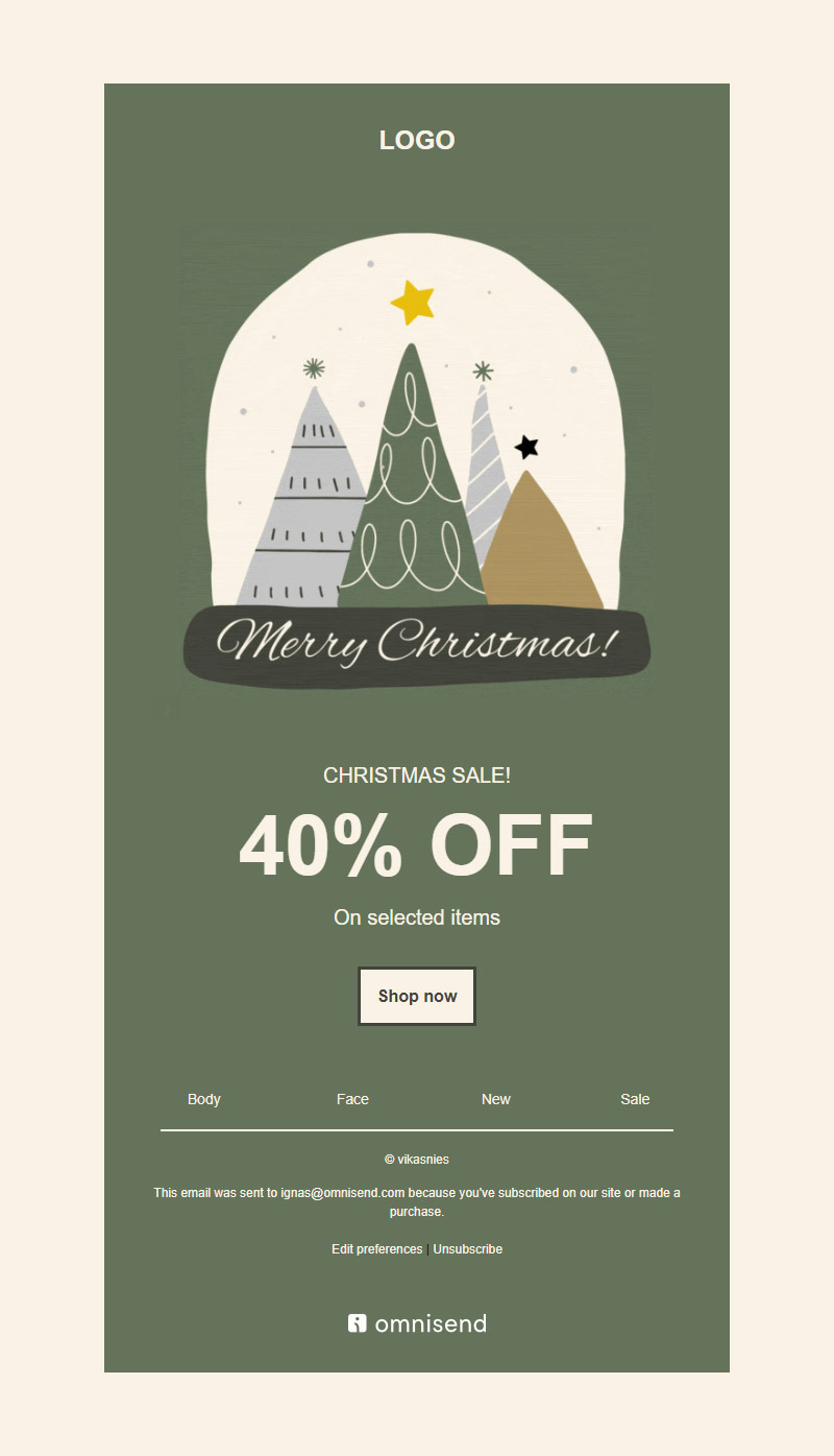 Christmas email templates