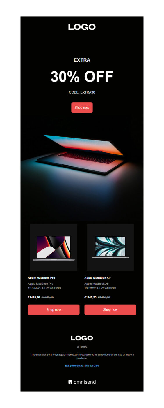Accessories newsletter templates