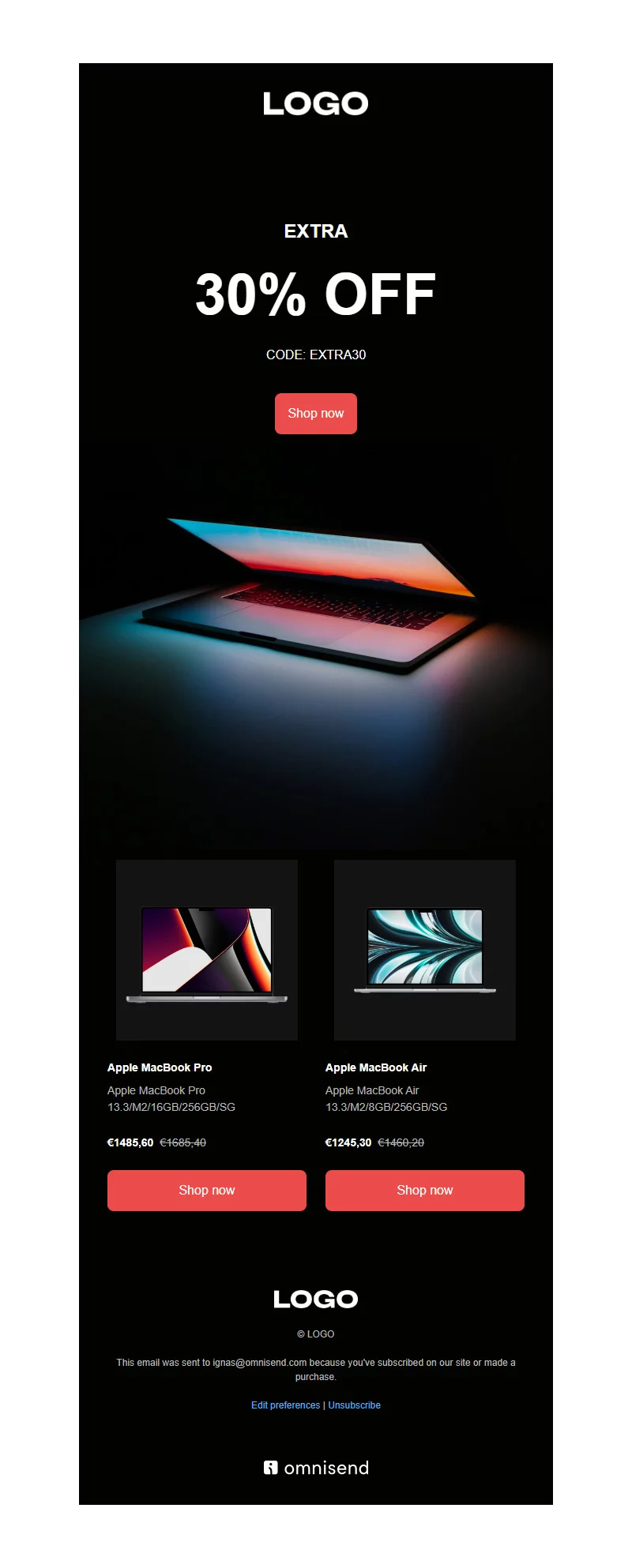 Accessories newsletter templates