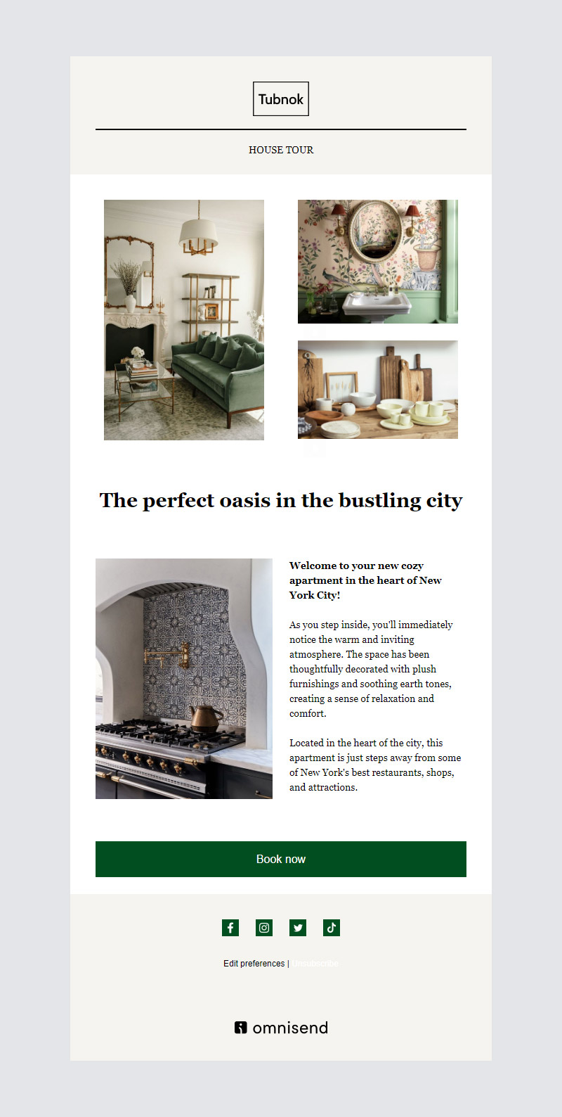 Home decor newsletter templates