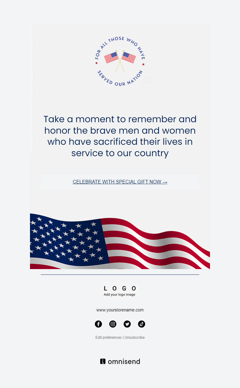 Memorial day newsletter template